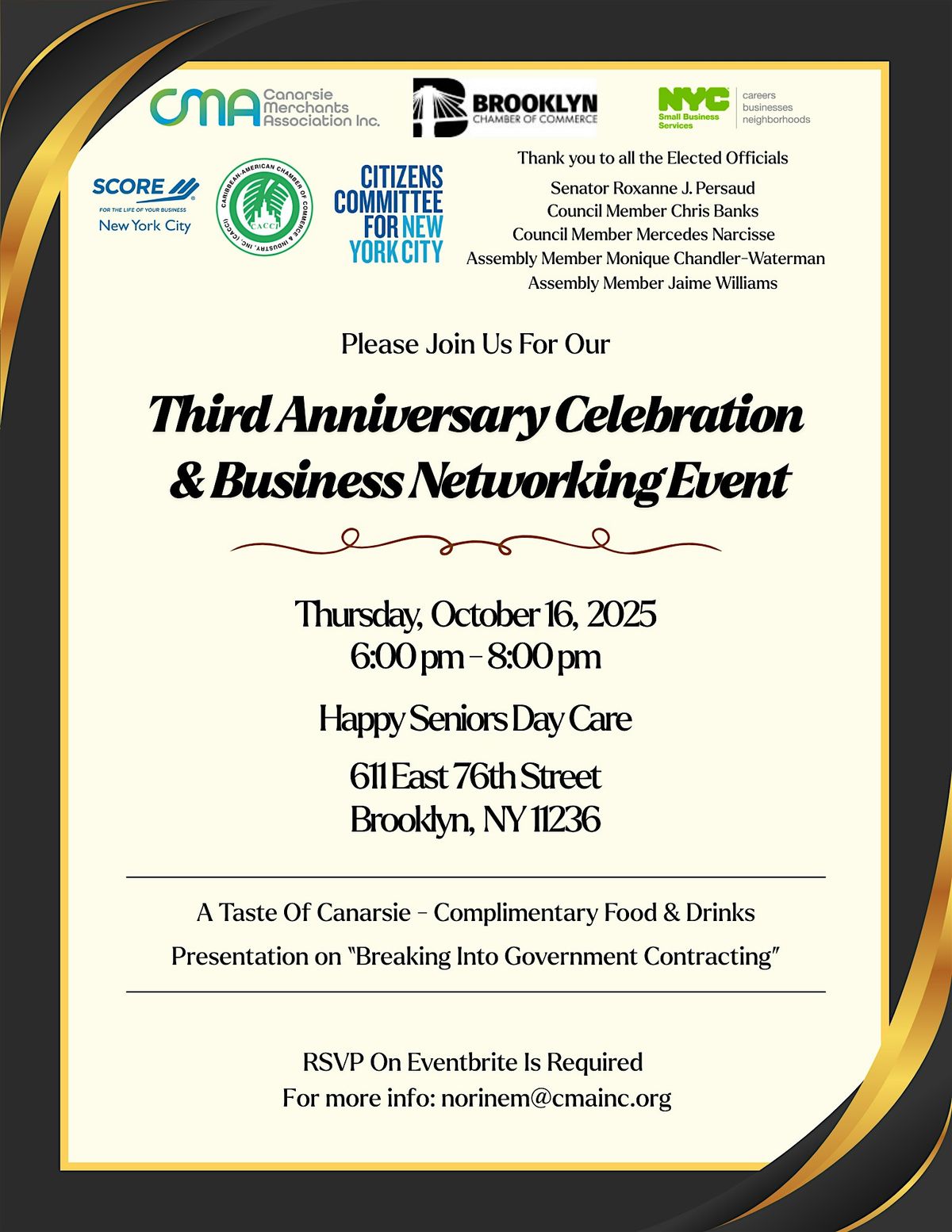 Third Anniversary Celebration  & Business Networking Event