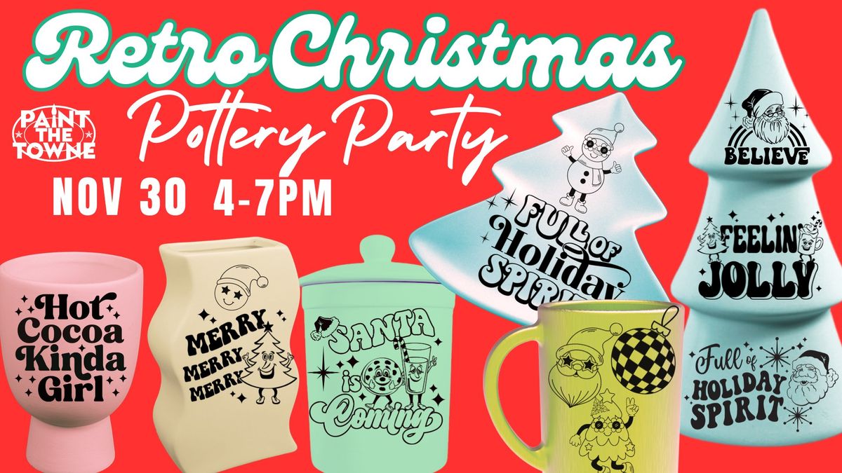 Retro Christmas Pottery Party