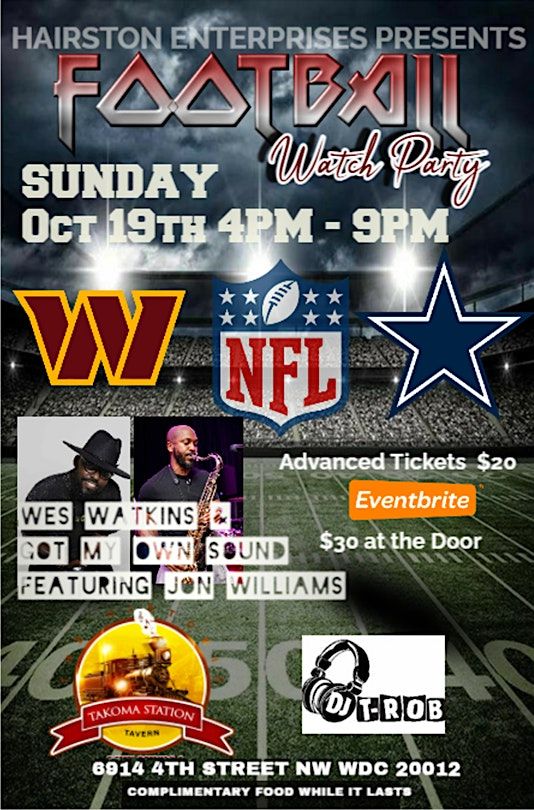 Football Watch Party Commanders vs Cowboys w\/GMOS featuring Jon Williams