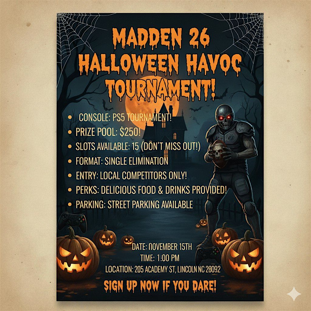 Madden 26 Halloween Tournament (Prize Pool 250$)