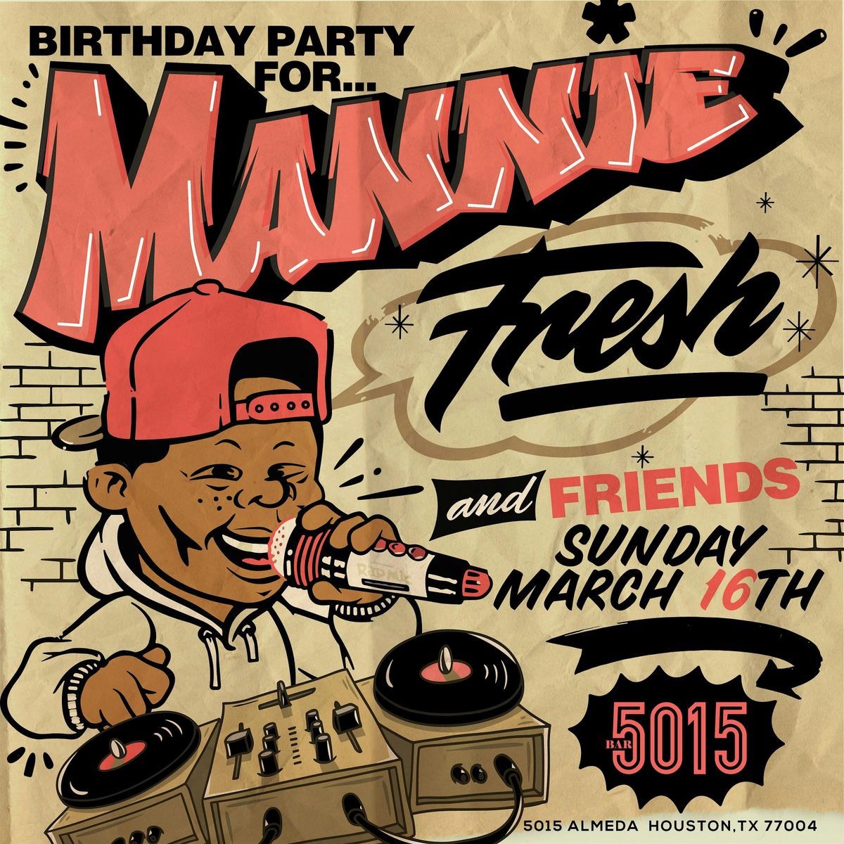 MANNIE FRESH & FRIENDS ST PATRICKS DAY SUNDAY MARCH 16th