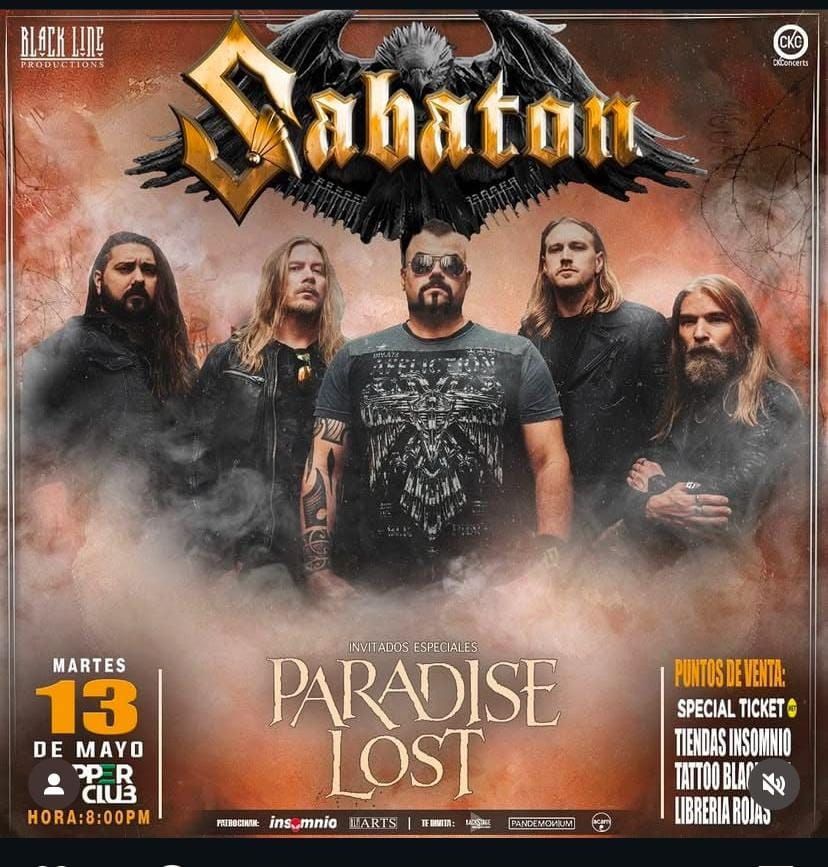 Paradise Lost y Sabaton 