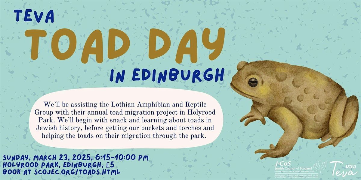 Teva Toad Day in Edinburgh: Jewish Community Learning + Volunteering