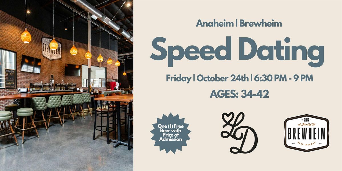 Speed Dating | Ages 34-42 | Brewheim | Anaheim