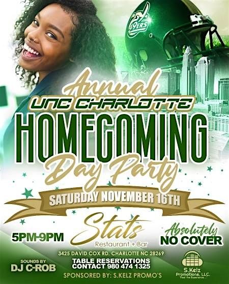 UNCC Homecoming Day Party | Nov 16 @ STATS Charlotte