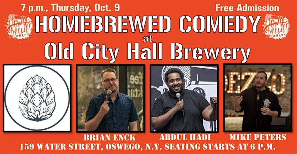 Homebrewed Comedy at Old City Hall Brewery