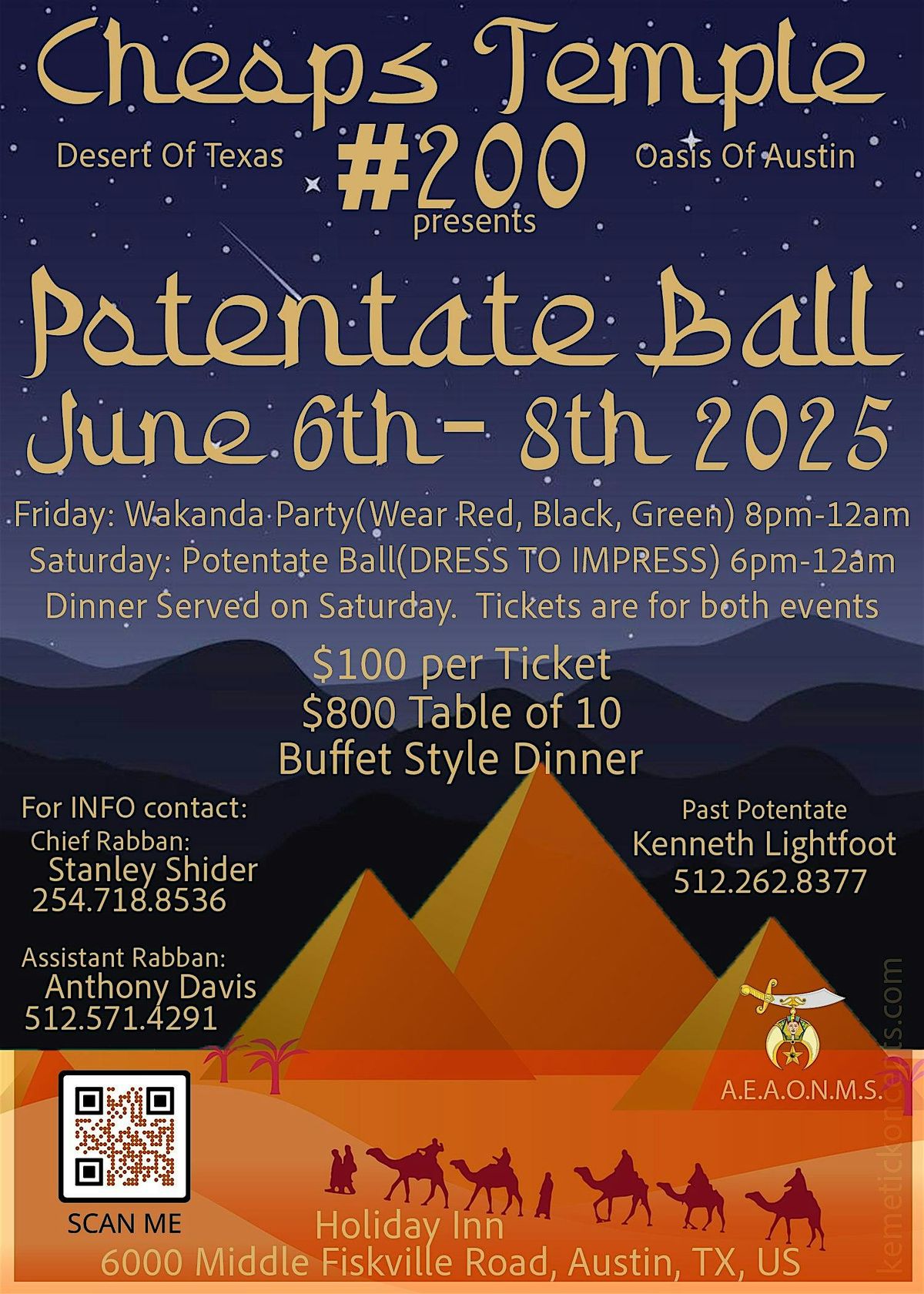 Cheops Potentate Ball 2025