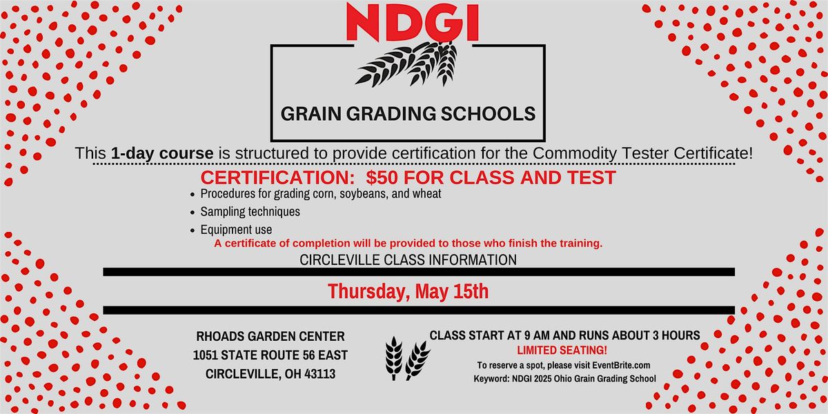 NDGI 2025 Circleville Grain Grading School