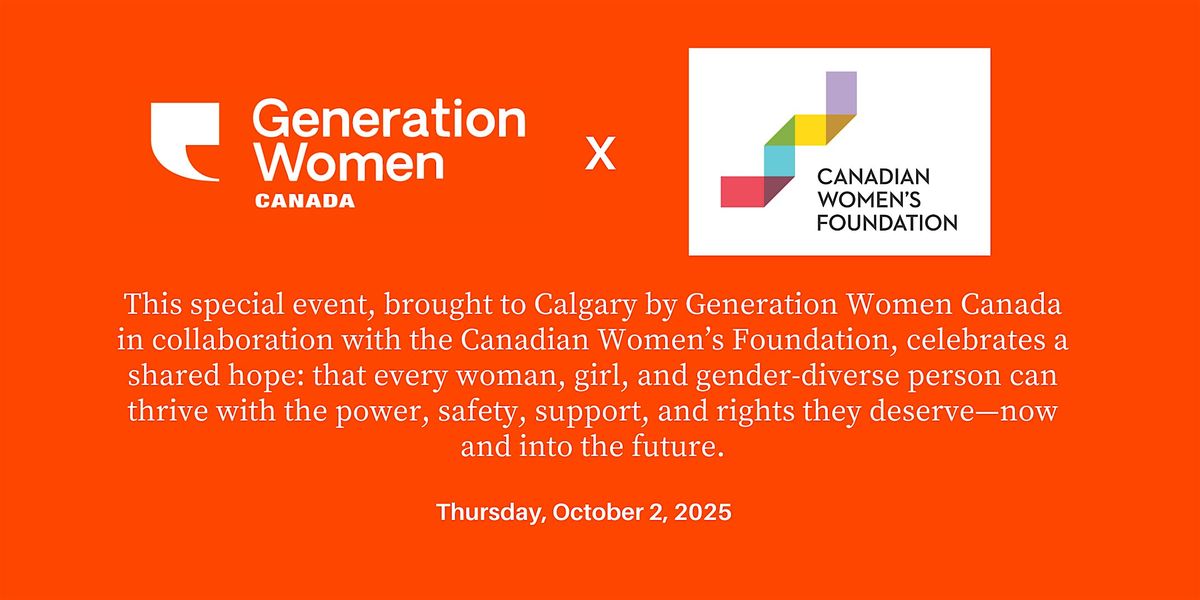 Generation Women x Canadian Women's Foundation SPECIAL EVENT - Oct 2, 2025