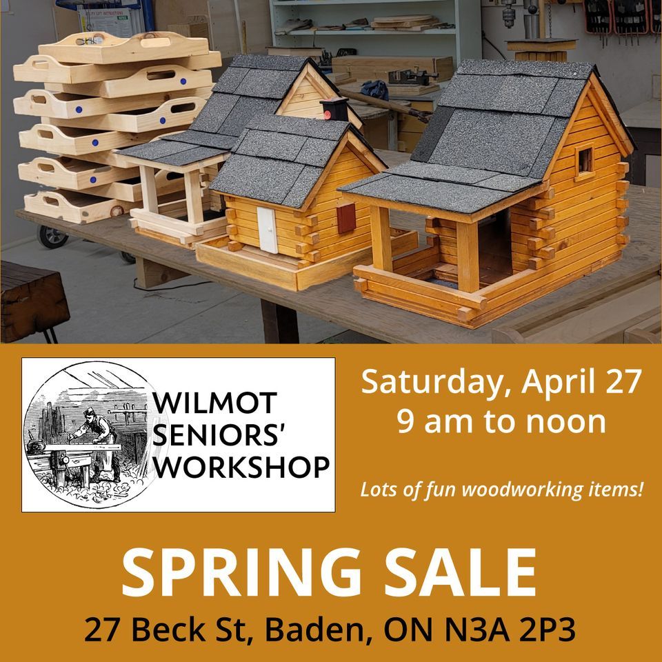 Wilmot Seniors Workshop Spring Sale