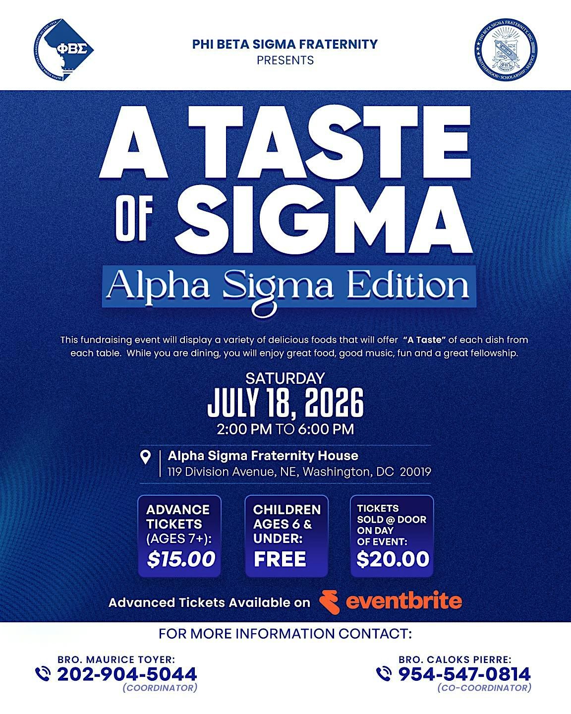 A Taste Of Sigma Alpha Sigma Edition - Food Festival Fundraiser