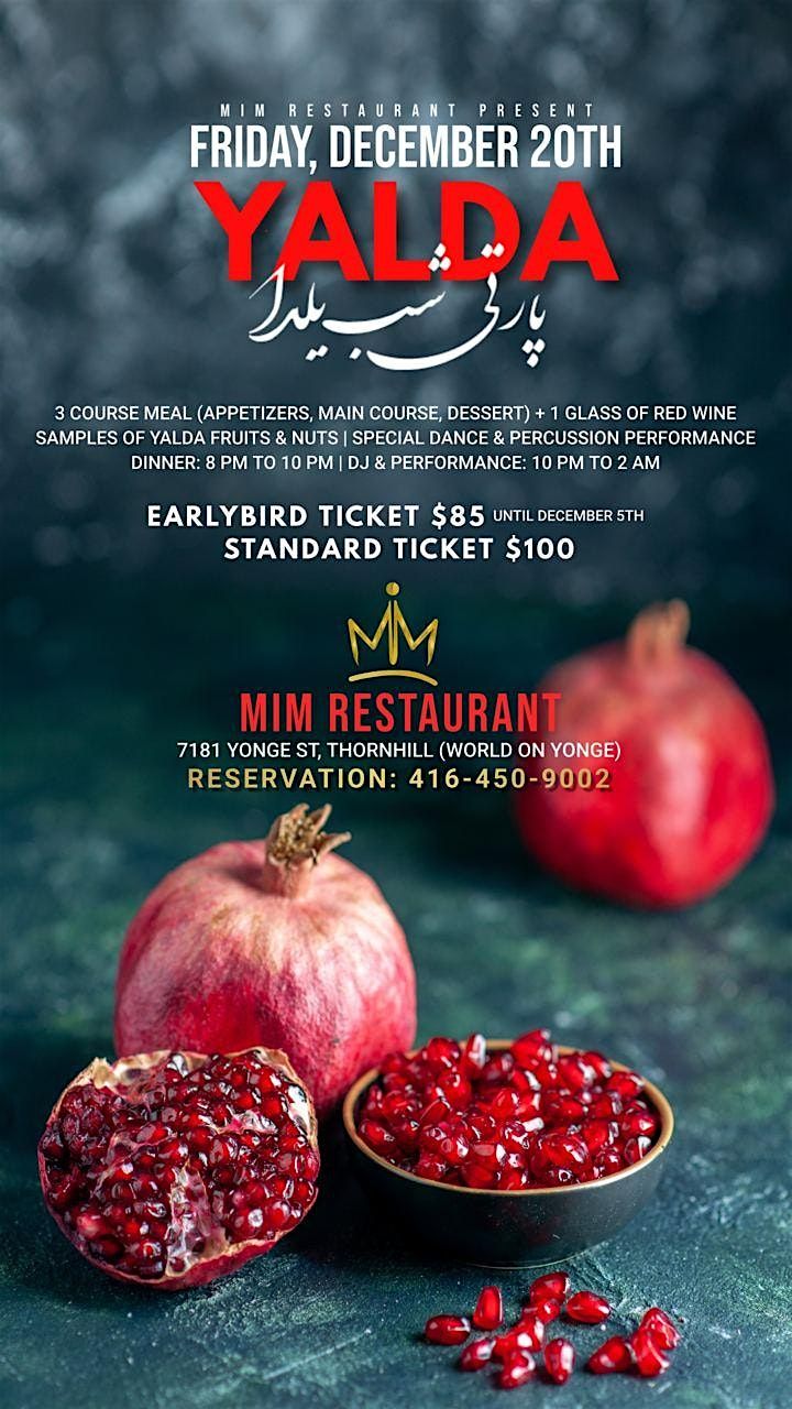 Persian Party Night for Yalda Celebration at MiM Restaurant