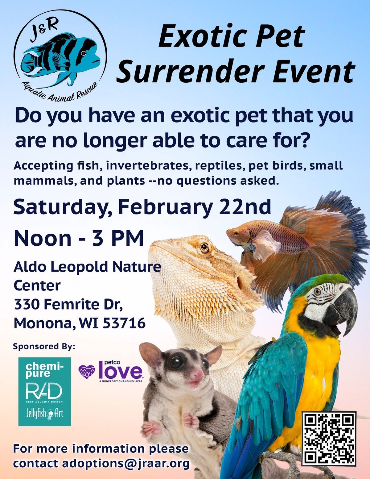 Exotic Pet Surrender Event - Madison