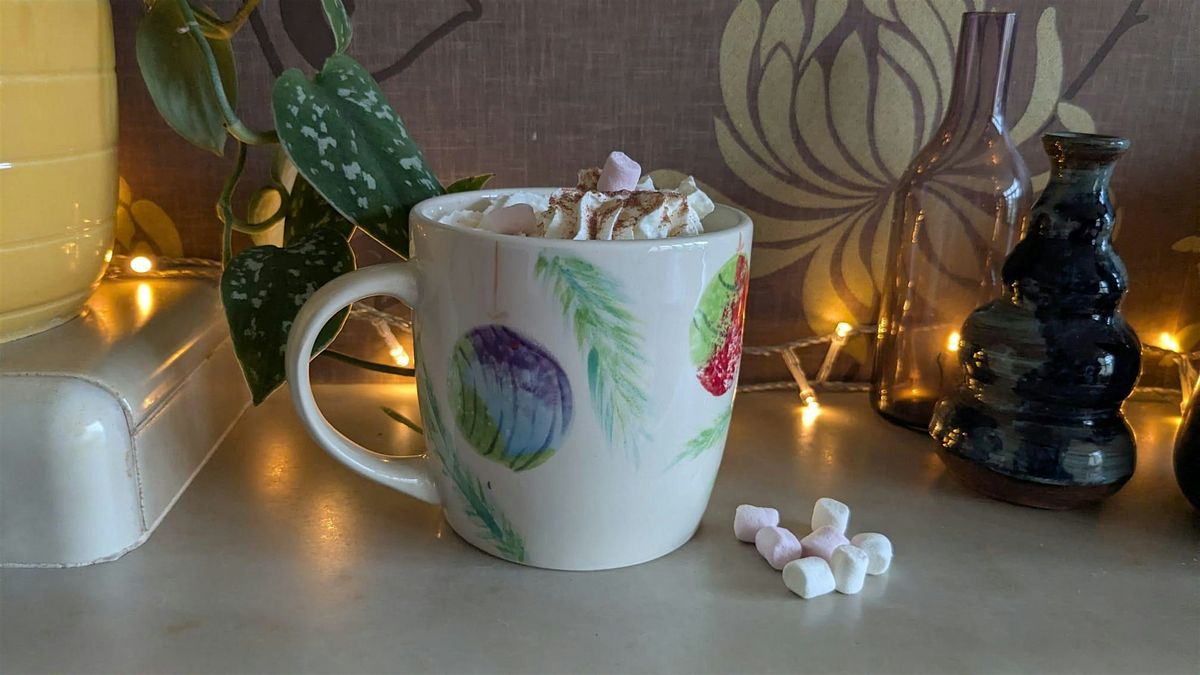 Festive Mug Pottery Painting with Jeannie Waterhouse