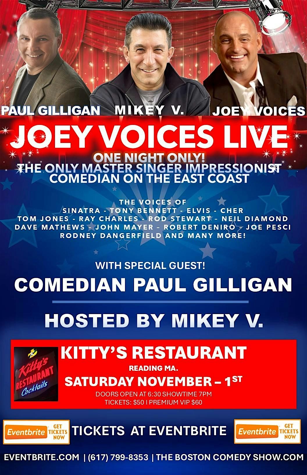 JOEY VOICES WITH COMEDIANS PAUL GILLIGAN, MIKEY V & INTRODUCING NOLAN BAKER