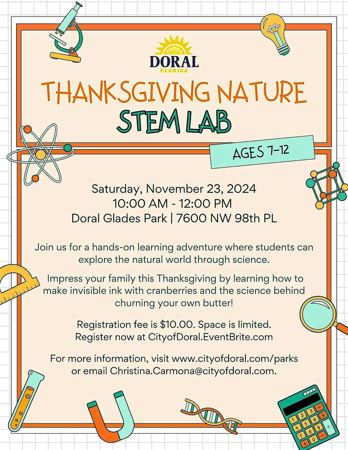 Thanksgiving Nature STEM Lab (Ages 7-12)