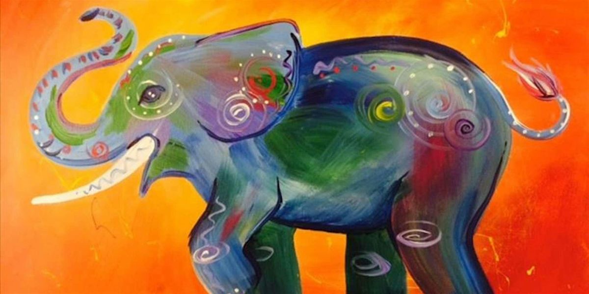 Bright Elephant - Paint and Sip by Classpop!\u2122