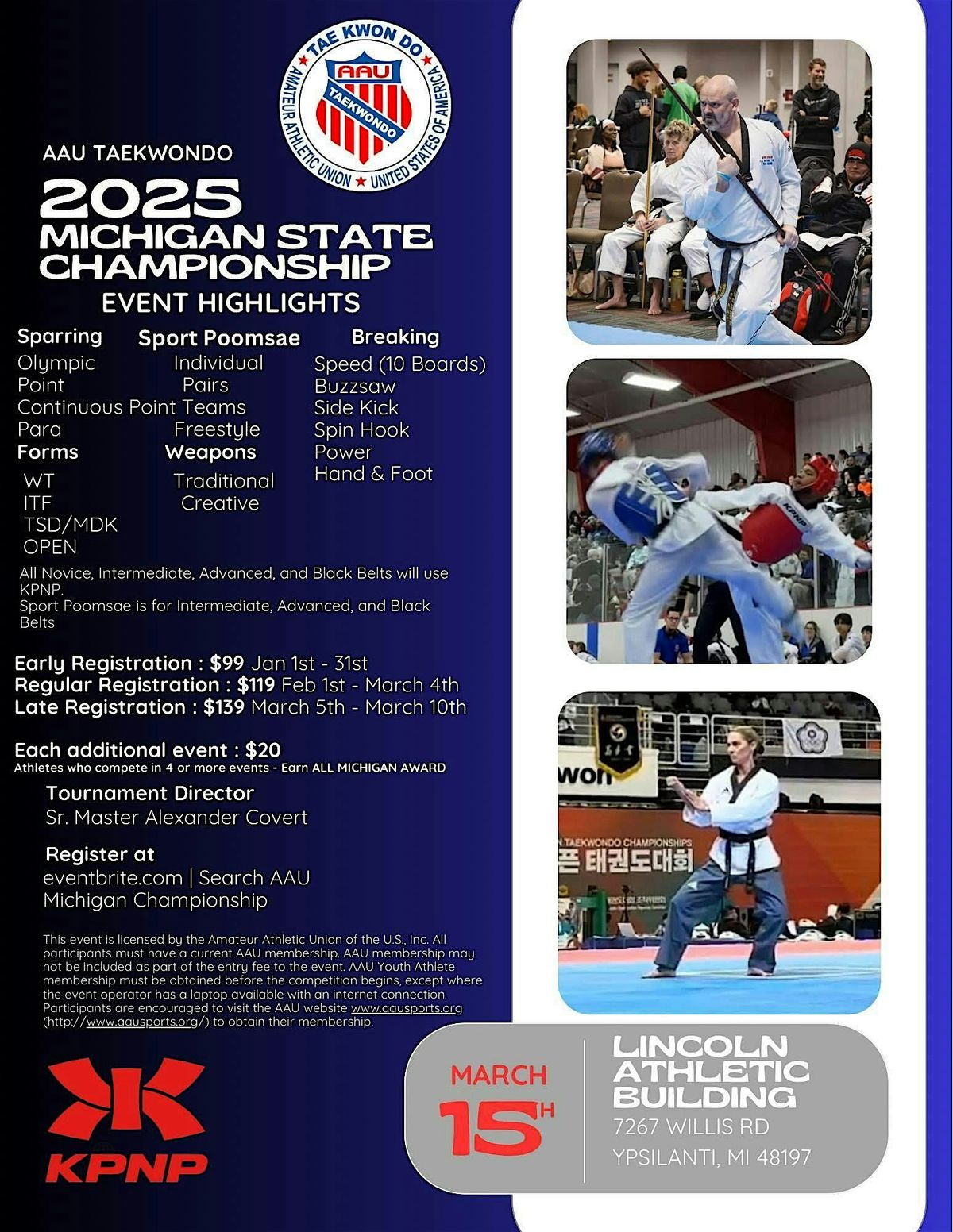 2025 Michigan AAU Taekwondo State Championship