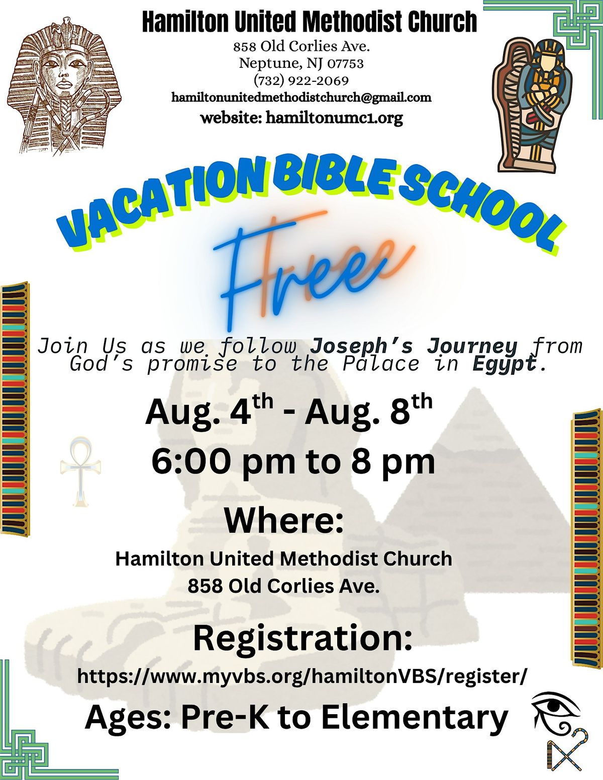 Vacation Bible School-- FREE