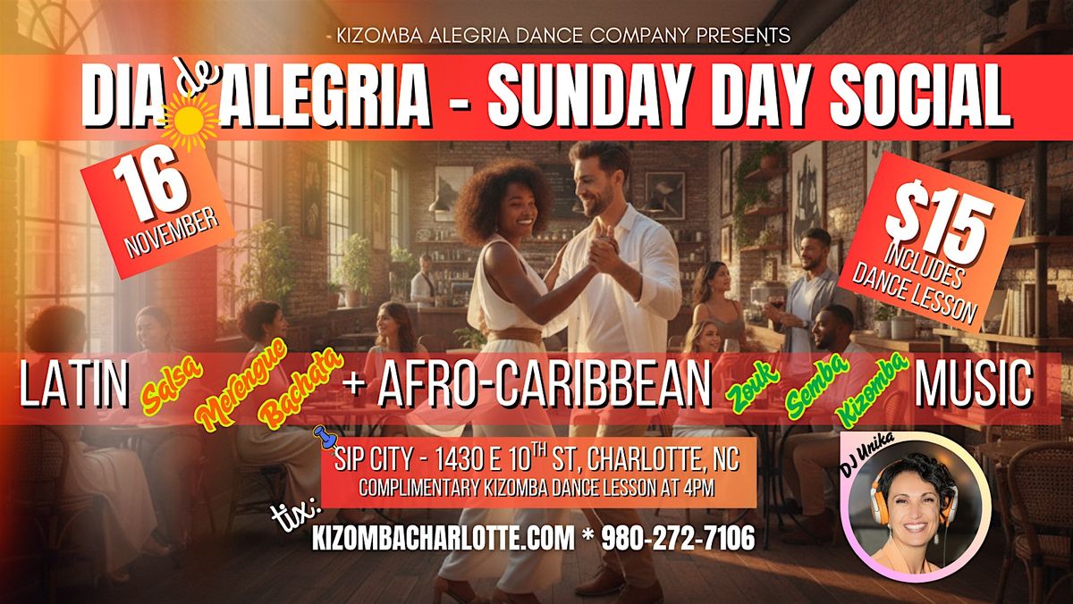 Day Social! Latin and Afro-Caribbean Music (Kizomba lesson included)