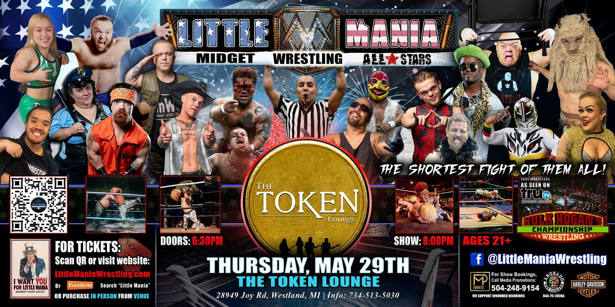 Westland. MI - Little Mania Midget Wrestling @The  Token Lounge