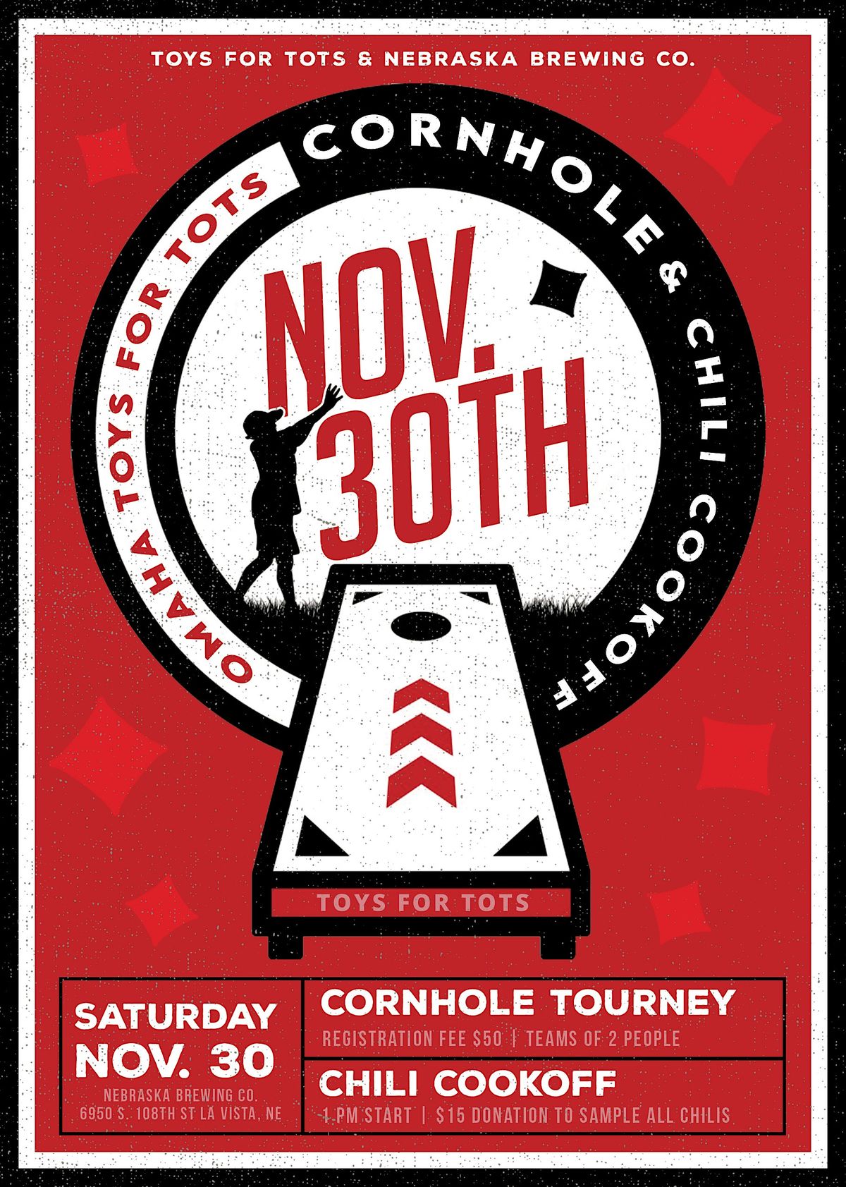 Toys for Tots Cornhole Tournament and Chili Cookoff