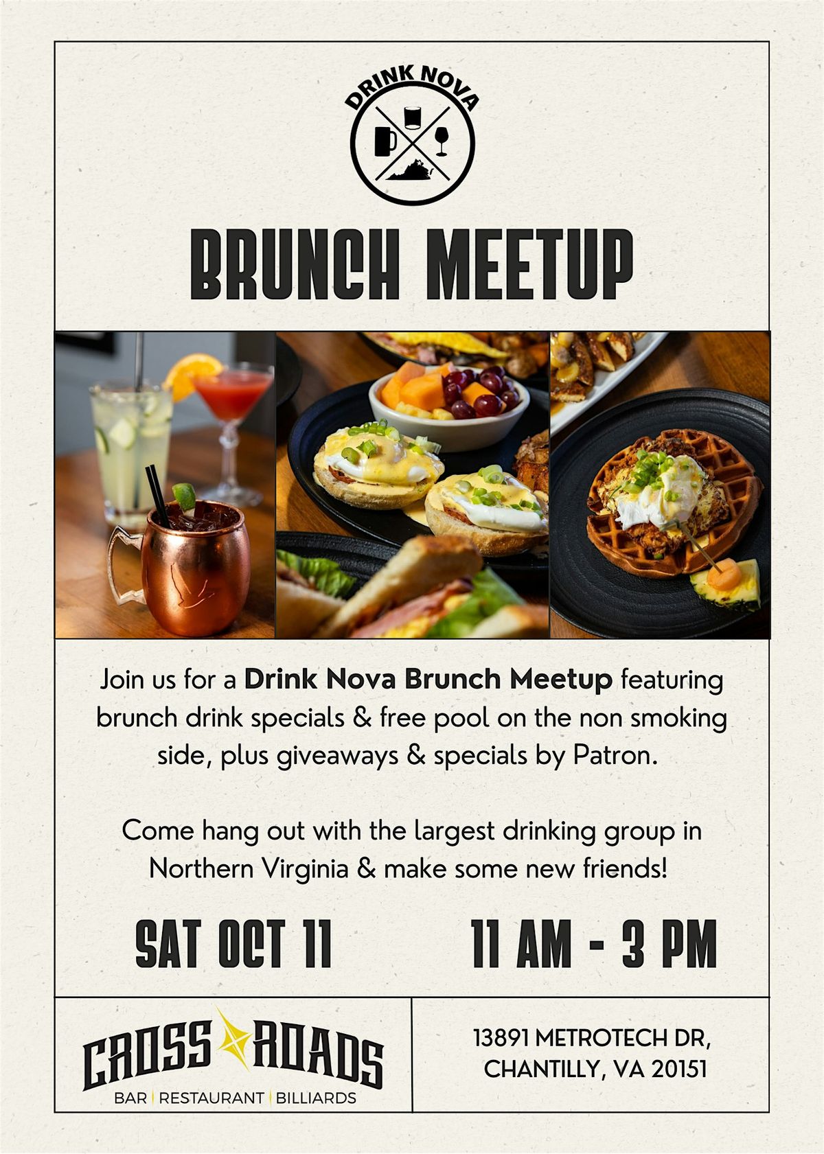 Drink NOVA Brunch Meetup @ Crossroads!