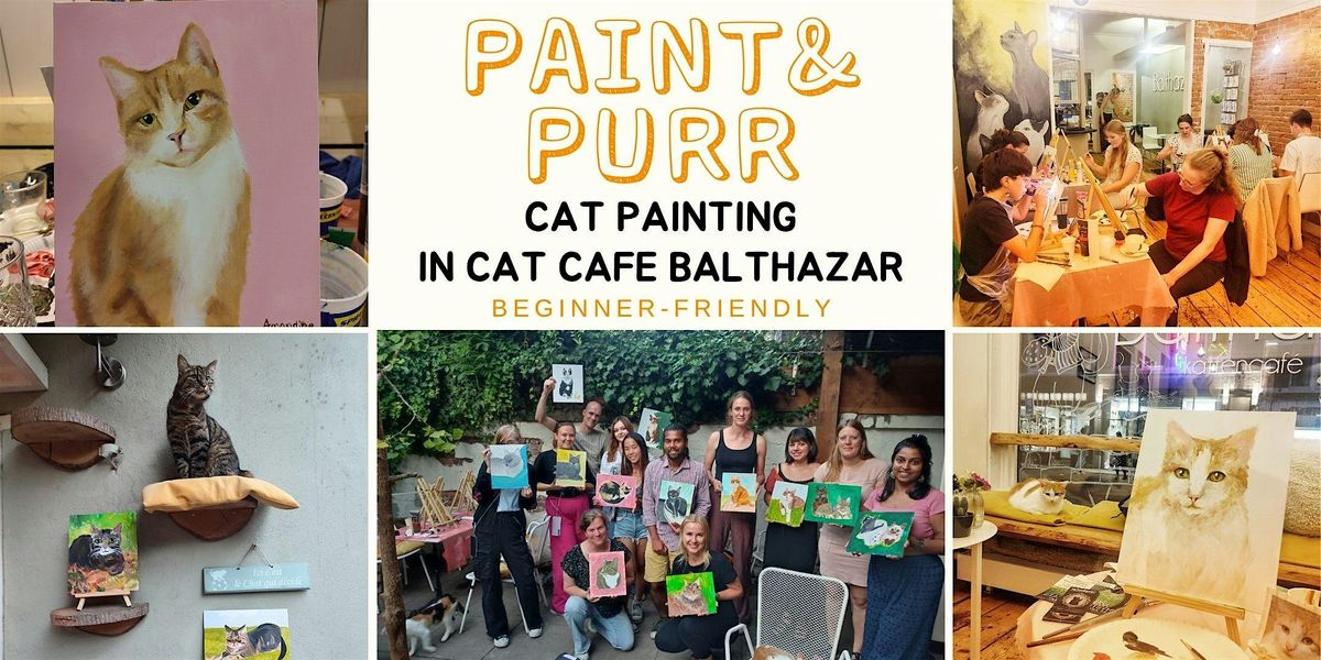 Cat Painting in Cat Cafe  with cats \u2013 Christmas Edition -beginner friendly