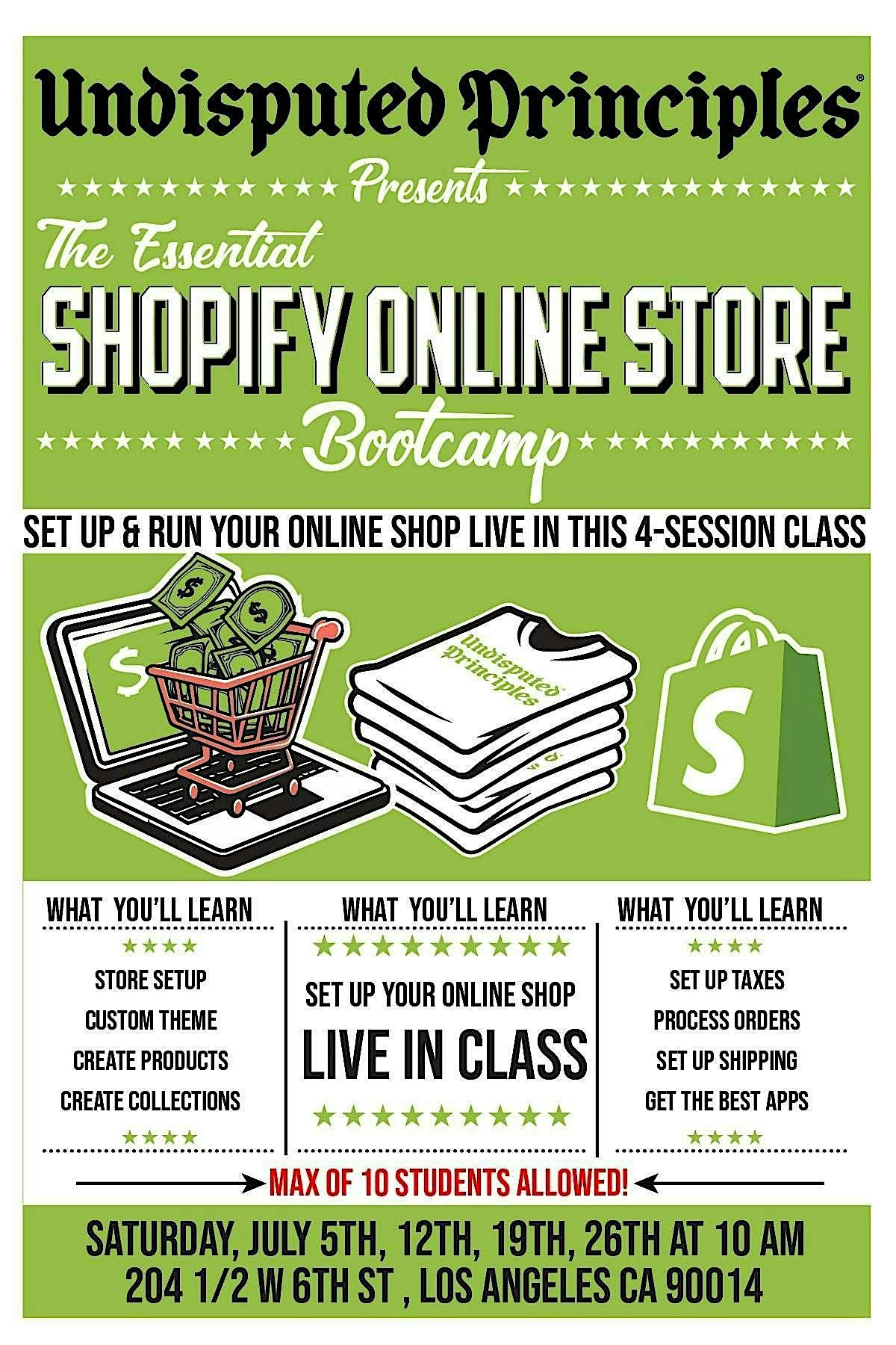Shopify Bootcamp - Launch Your Online Shop in Just 3 Sessions
