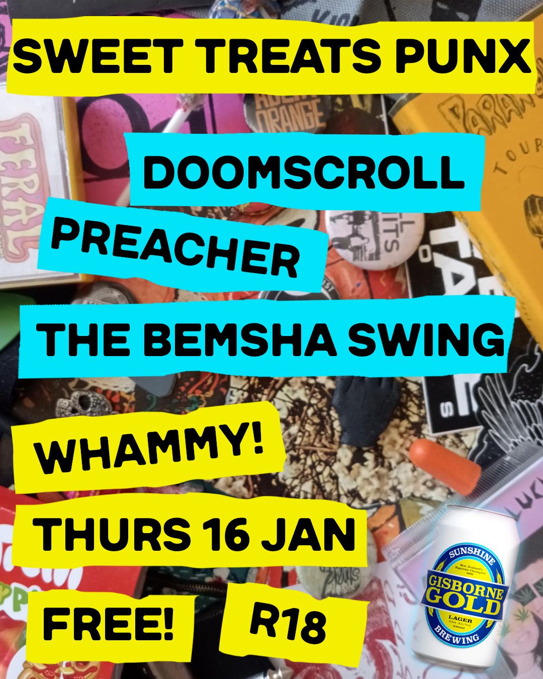 Sweet Treats Punx #42 Feat. Doomscroll, The Bemsha Swing, Preacher, FREE!