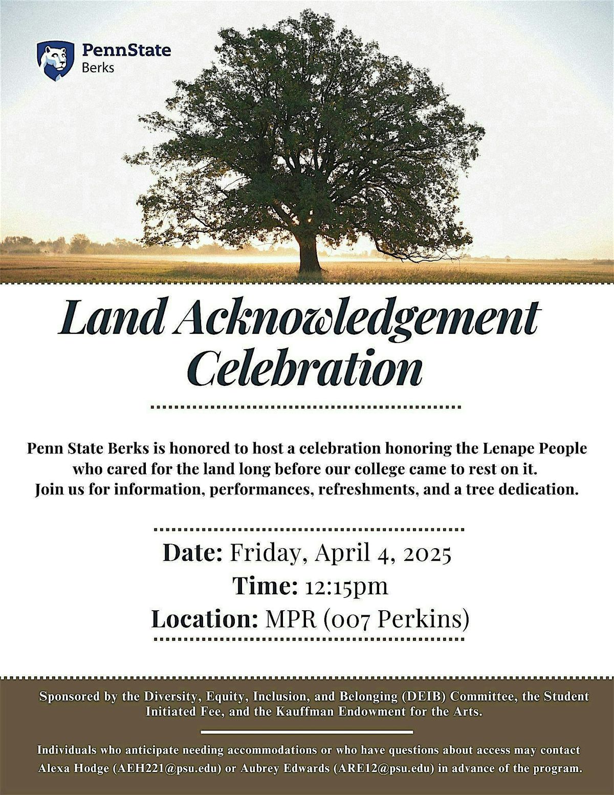 Land Acknowledgement Celebration at Penn State Berks