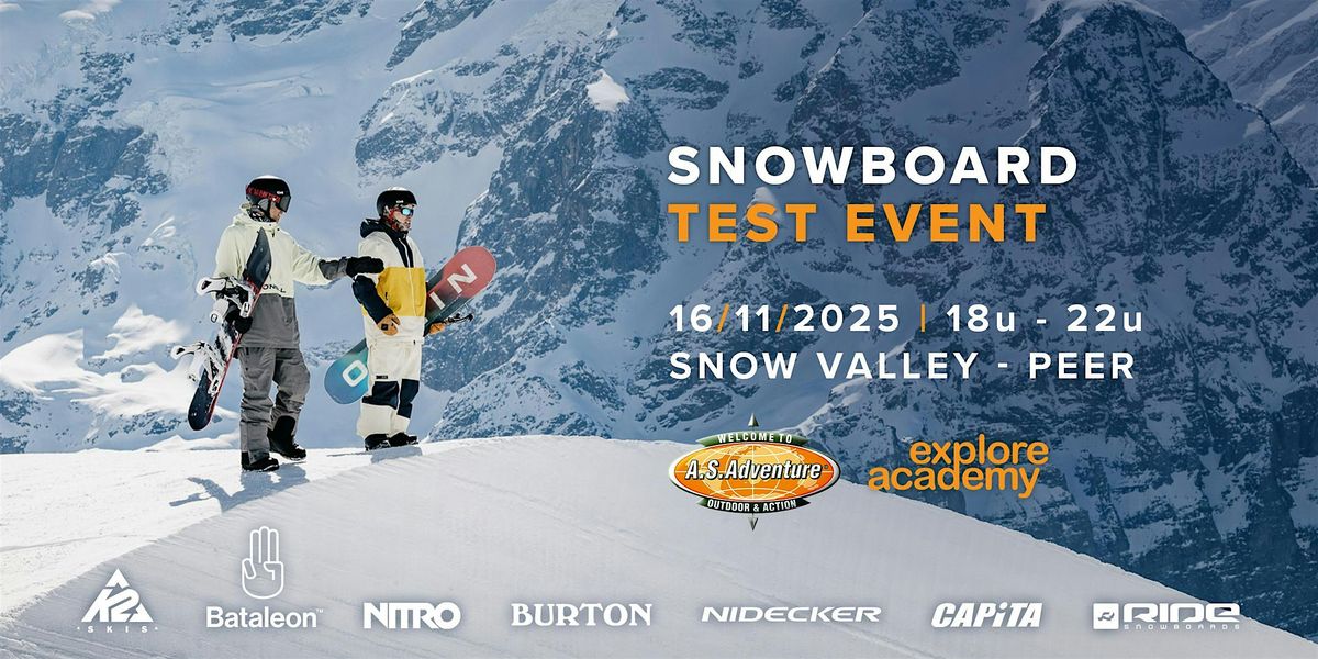 A.S.Adventure Snowboard Test Event Snow Valley Peer