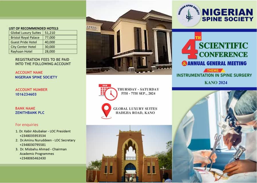 Nigerian Spine Society's 4th Scientific Conference & Annual General Meeting