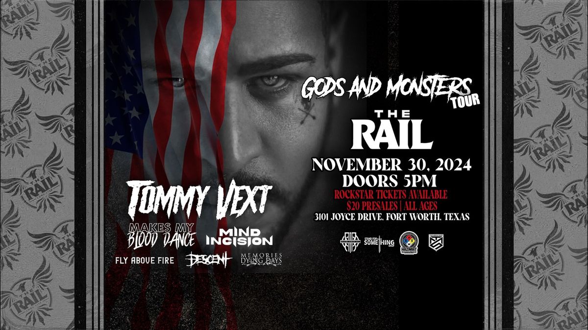 Tommy Vext formerly of Bad Wolves, Makes My Blood Dance and more at The Rail!