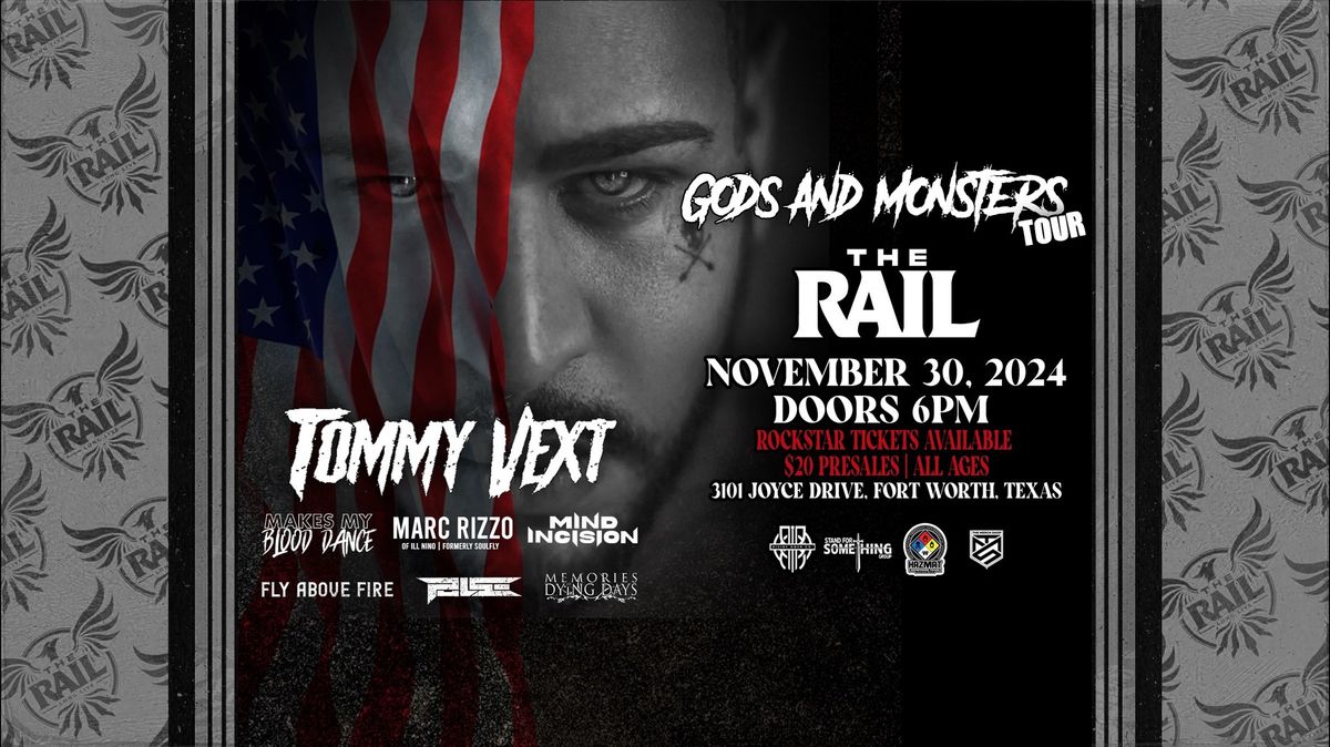 Tommy Vext formerly of Bad Wolves, Makes My Blood Dance and more at The Rail!