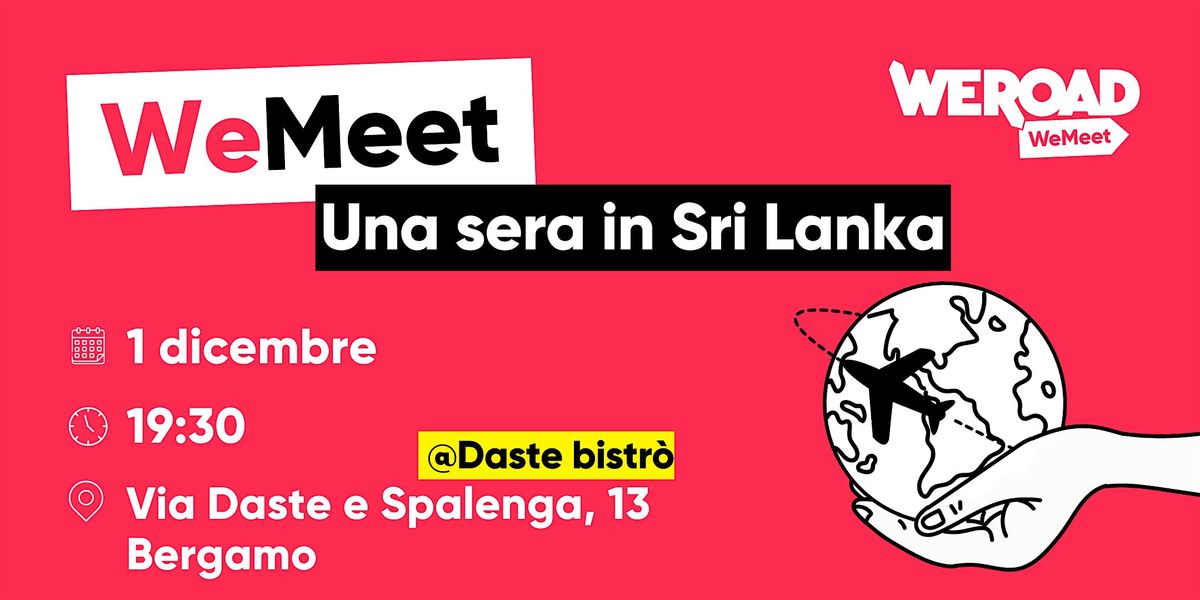 WeMeet | Una Sera in Sri Lanka