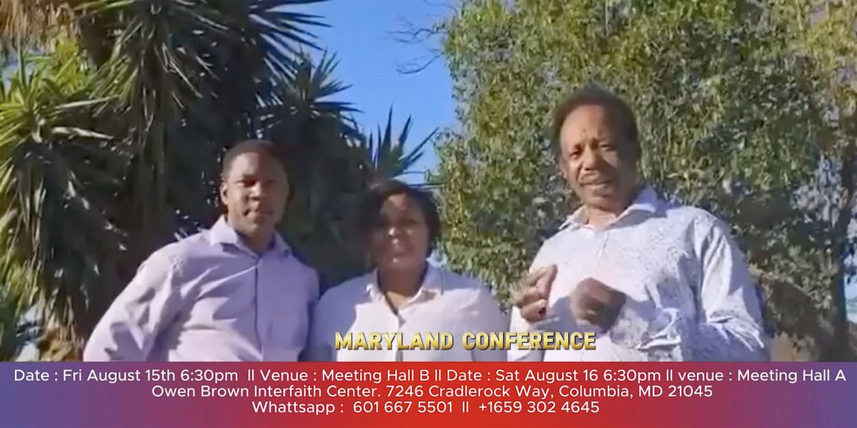 Maryland Conference w\/ Pastors Kendrick & Tasha Glover
