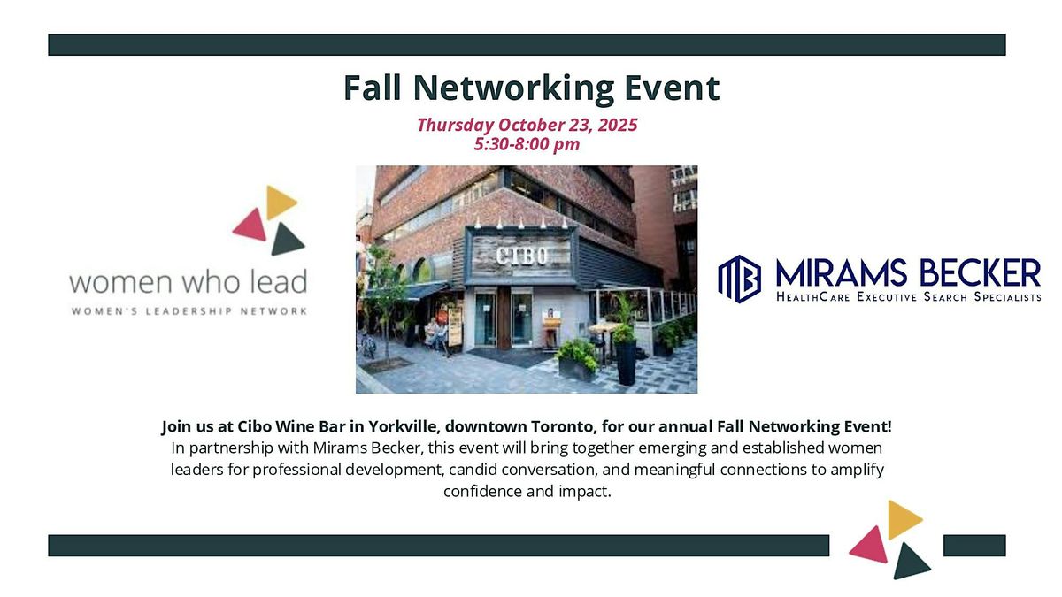Women Who Lead: Fall Networking Event 2025