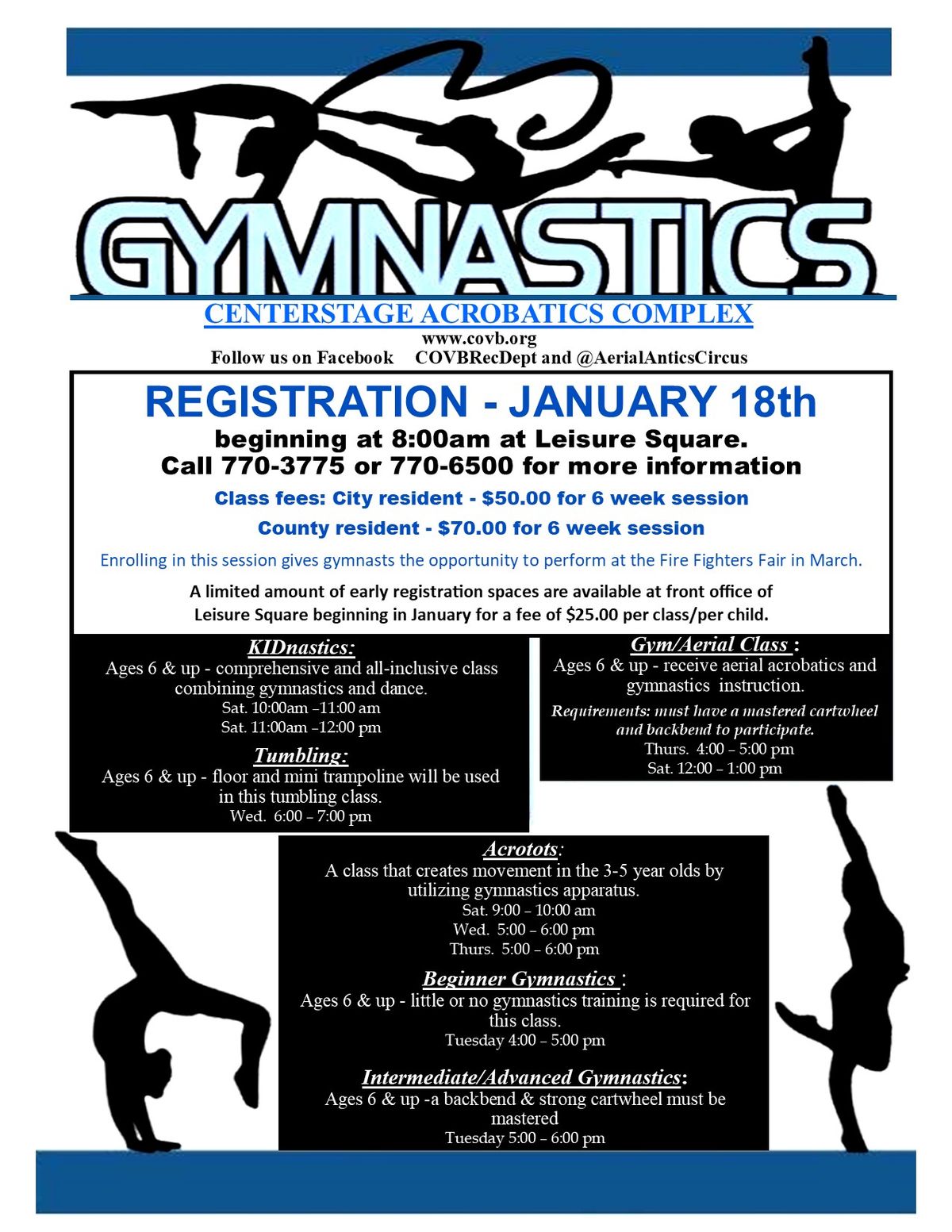 Winter Gymnastics Registration