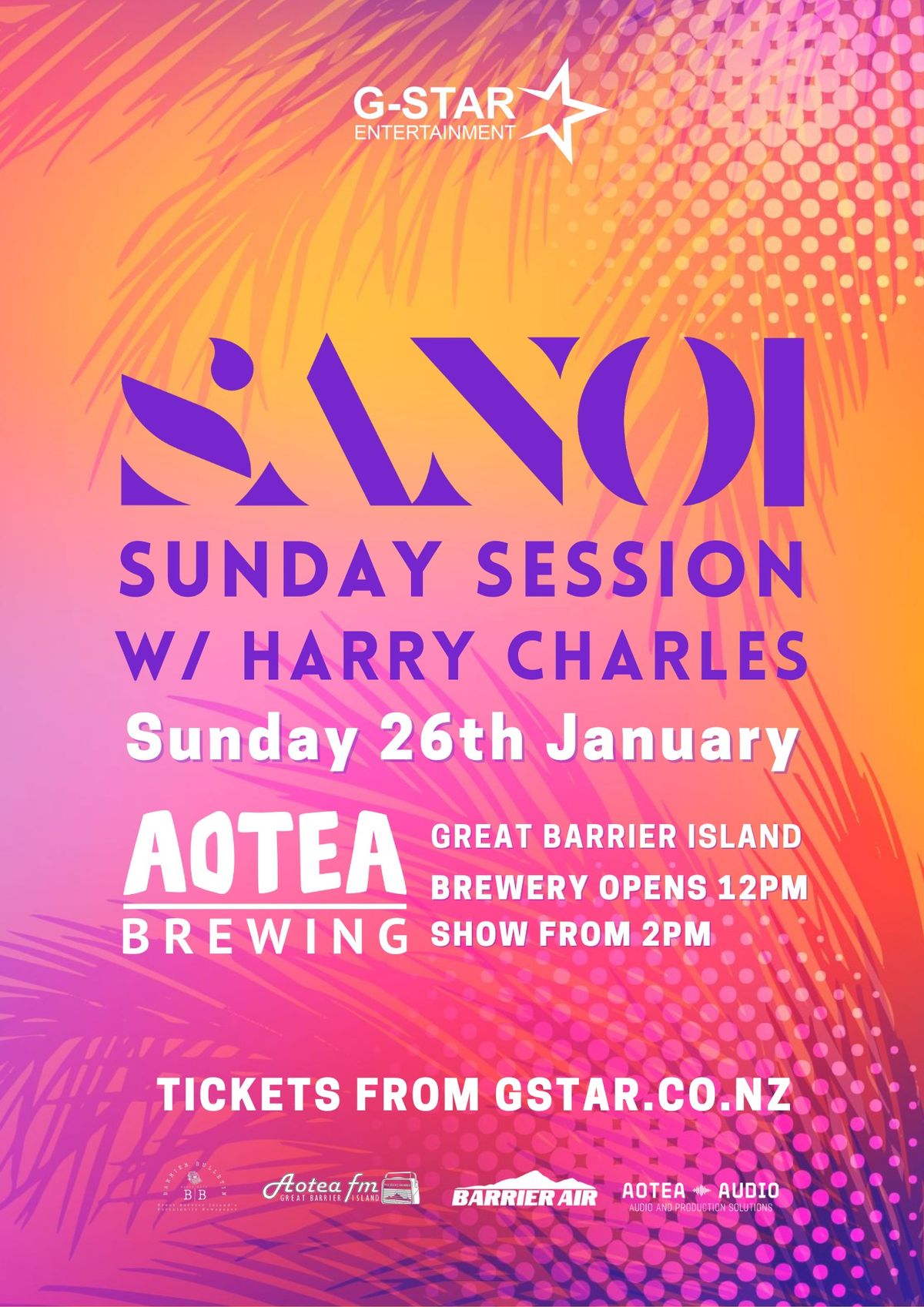 Sunday Session: Sanoi w\/ Harry Charles - Auckland Anniversary Weekend 