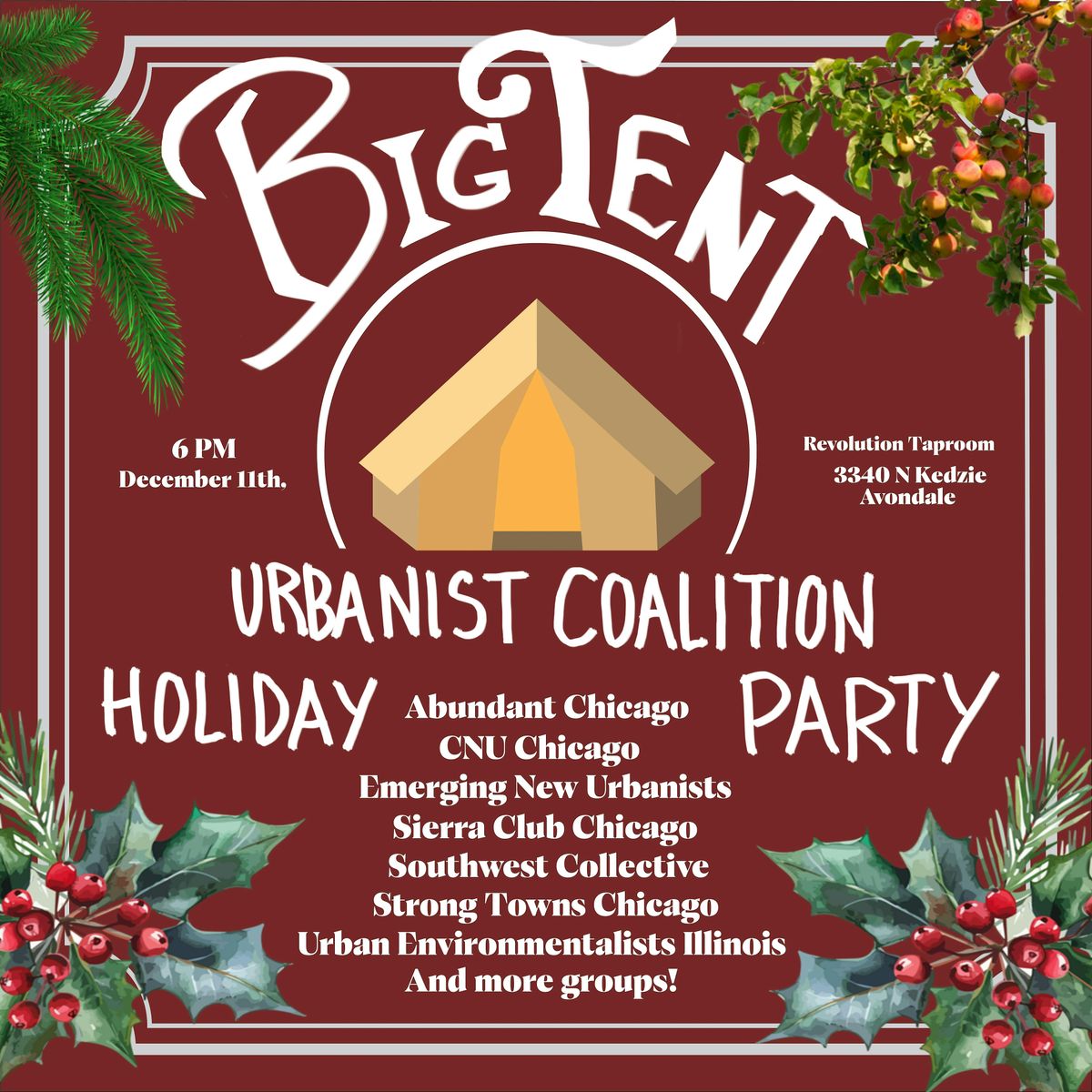 Big Tent Urbanist Holiday Party & Happy Hour