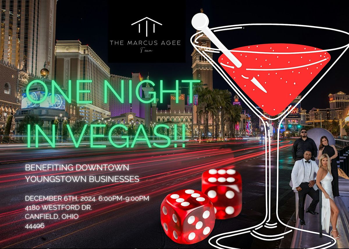 One Night in Vegas Gala. Benefiting Downtown Youngstown Businesses