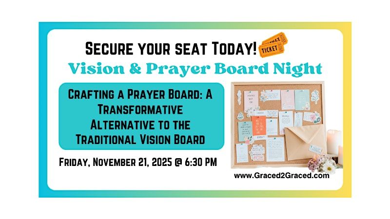 Graced Sister Circle Vision Prayer Board Night