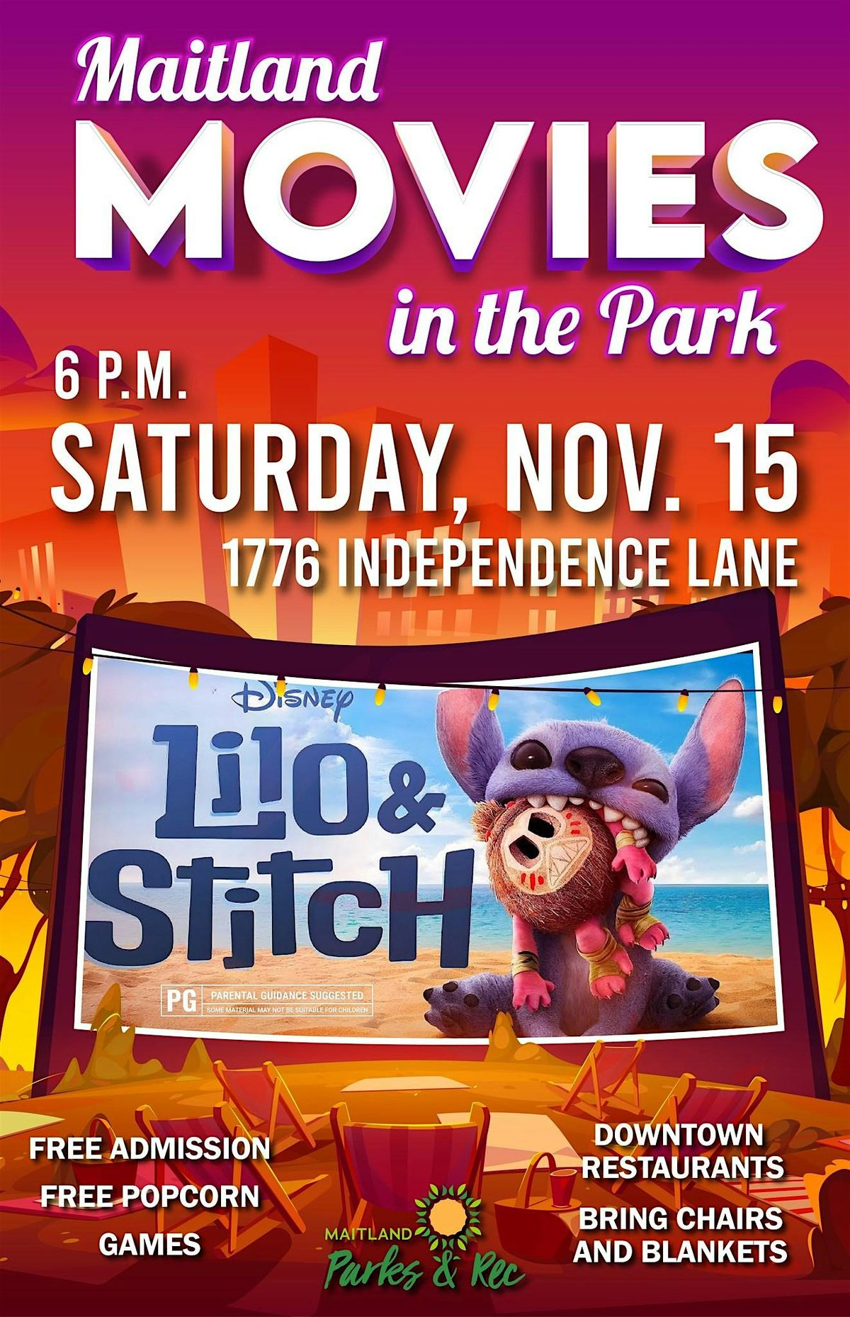 Maitland Movies in the Park - Lilo and Stitch