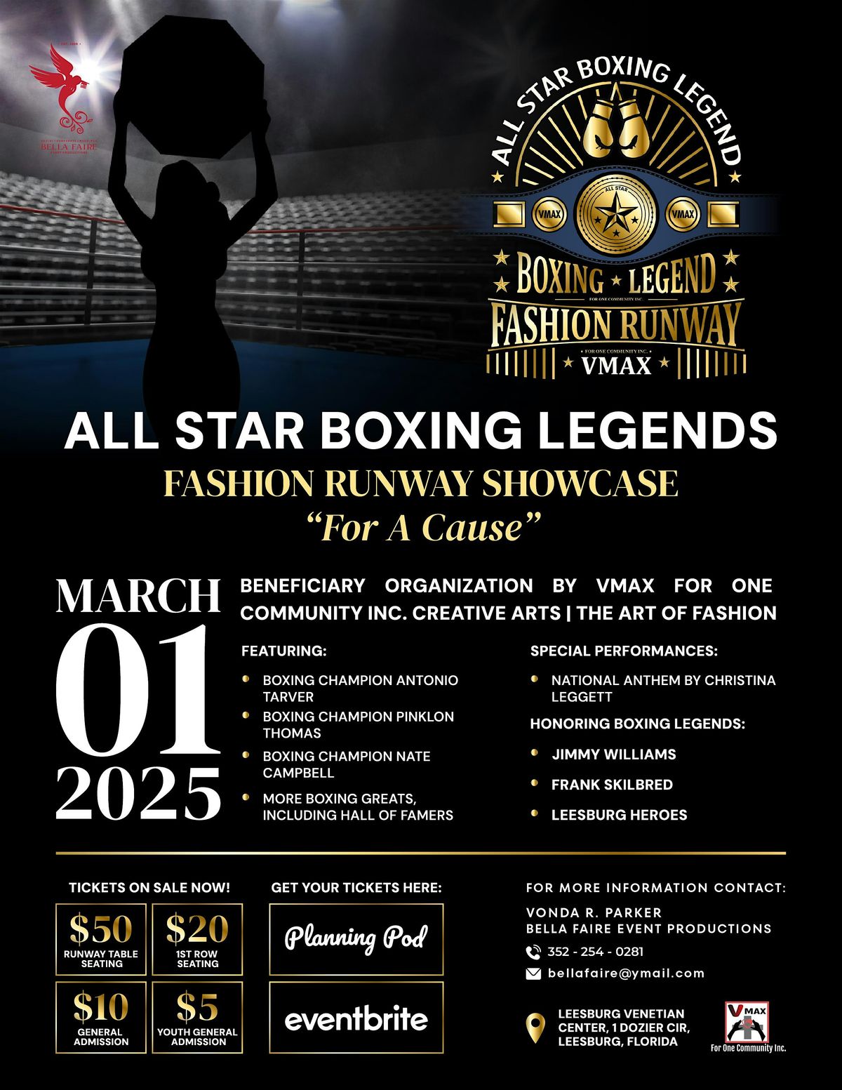 ALL STAR BOXING LEGENDS Fashion Runway Showcase "For A Cause"