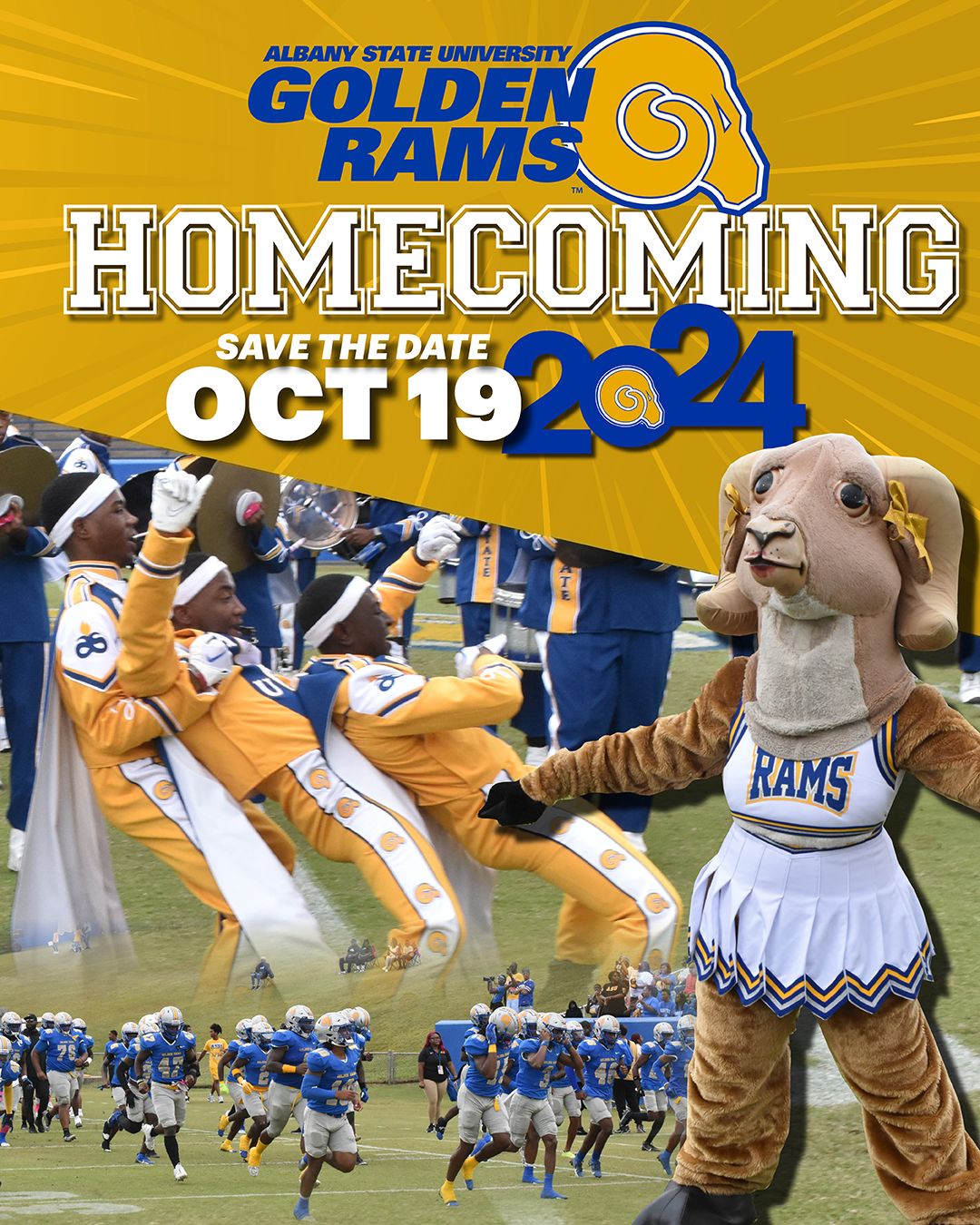 Albany State Golden Rams at Shaw University Bears Football at Durham County Stadium
