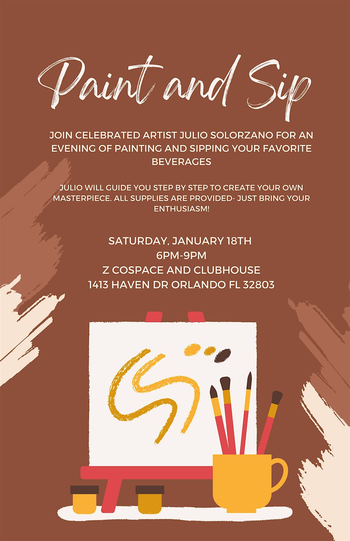 Paint and Sip W\/ Juilo Solorzano