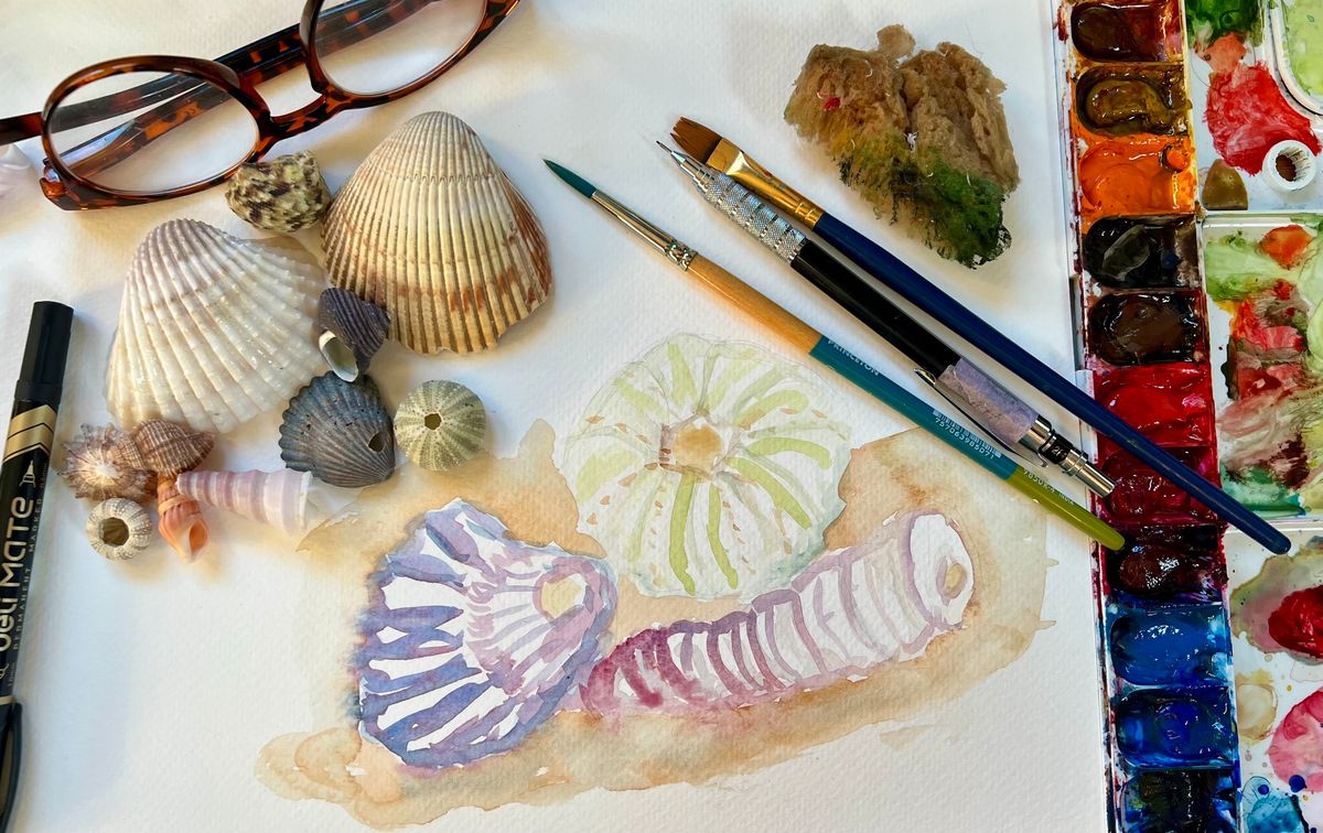 Seashells and Poetry to Grow a Creative Experience\u2014A Watercolor Class\u200b\u200b, with Anne Kaese