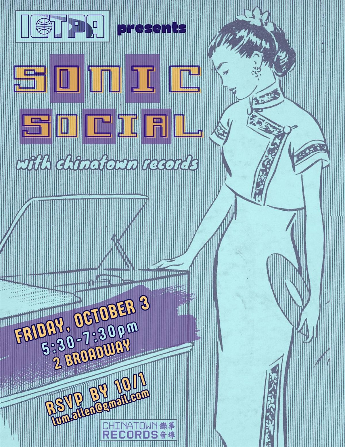 ICTPA presents: SONIC SOCIAL with chinatown records