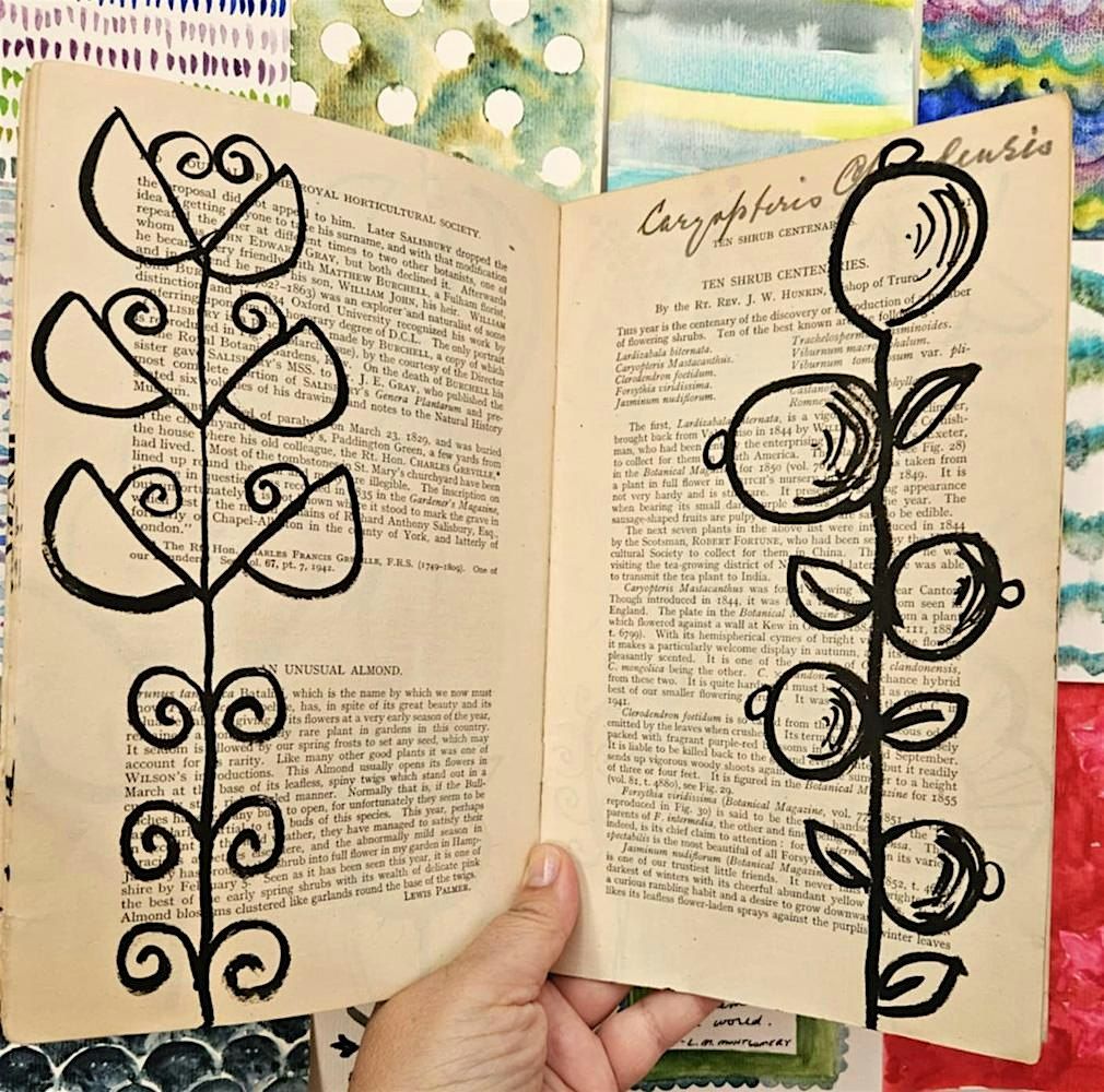 Art for Wellness: Relaxing Vintage Drawing